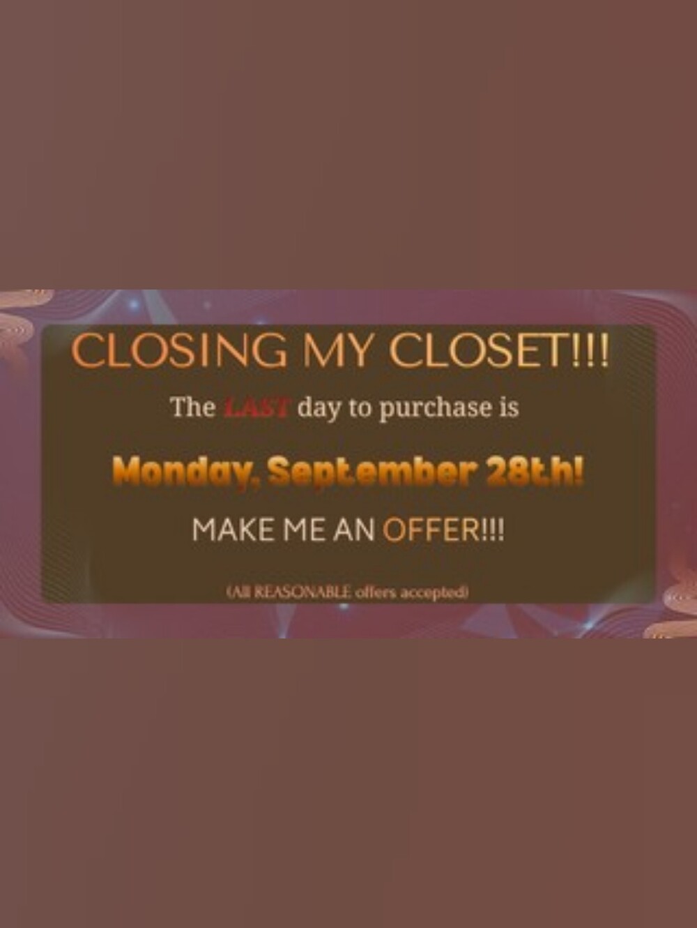 ‼️CLOSING MY CLOSET‼️